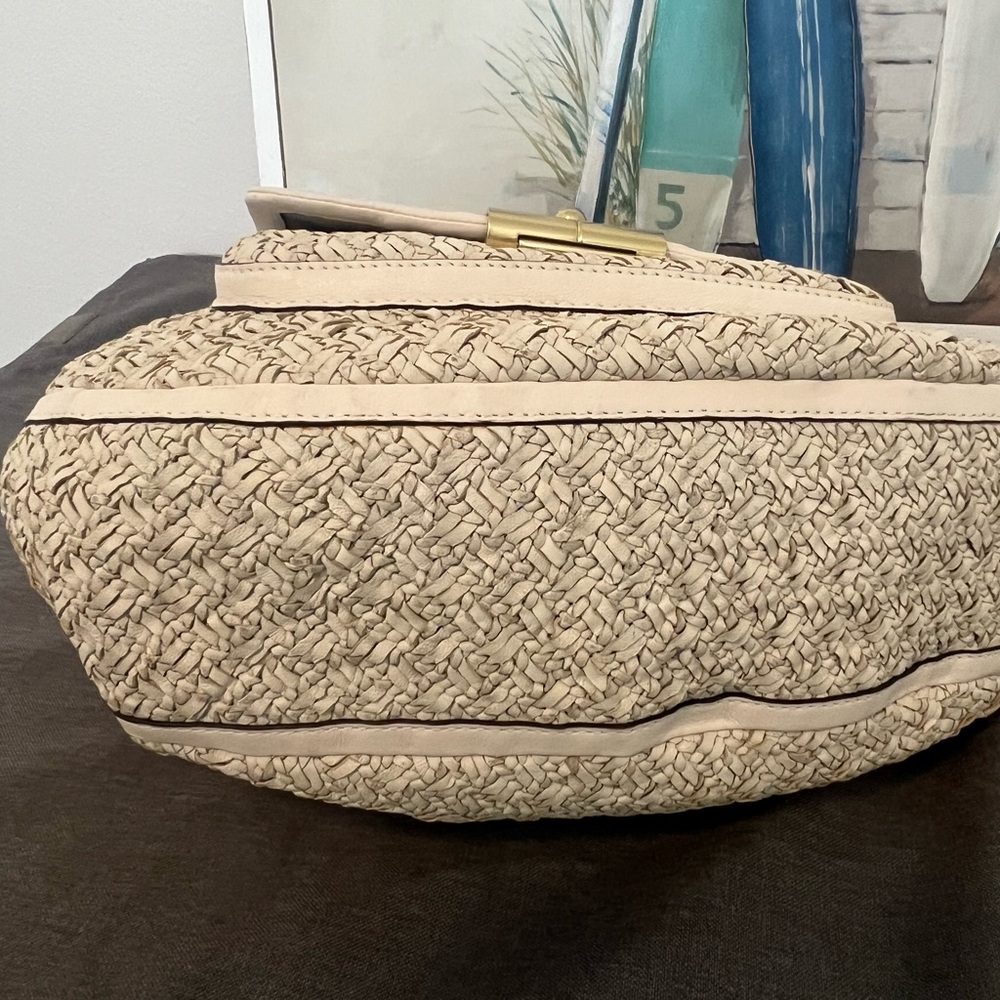 Coach Cream Woven Handbag - Picture 4 of 16